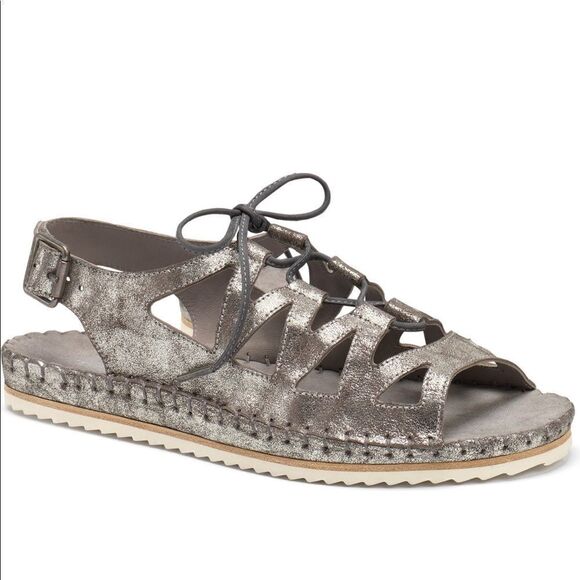Trask Shimmery Metallic Sandals‎ - Picture 1 of 16